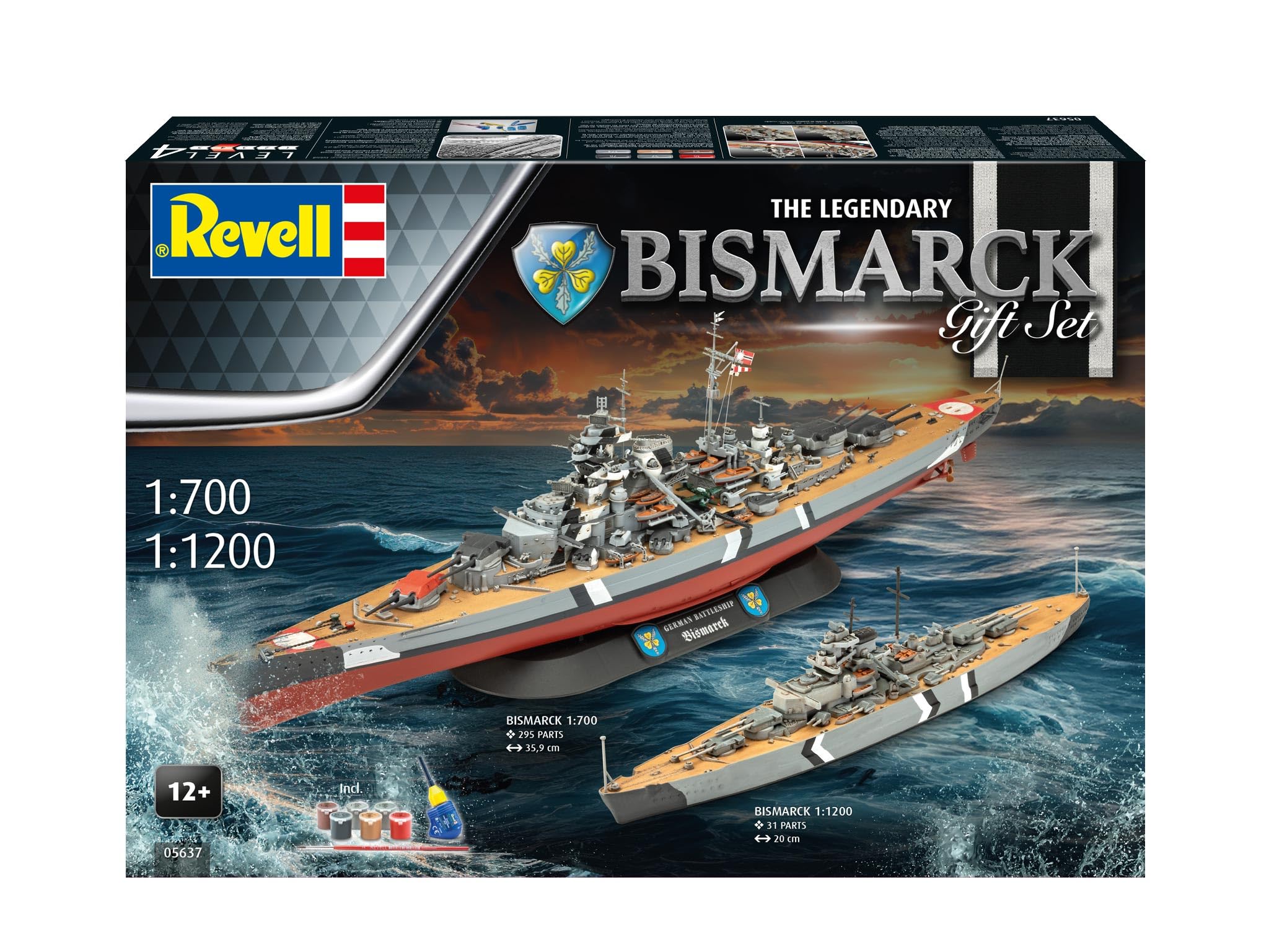 Amazon | Revell ギフトセット 05637 伝説のビスマルク (1:700 & 1